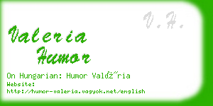 valeria humor business card